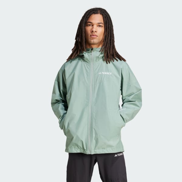 新品 XLsize アディダス GORE-TEX テレックス ジャケット 緑 アディダス テレックス Xperior 2層構造 GORE-TEX