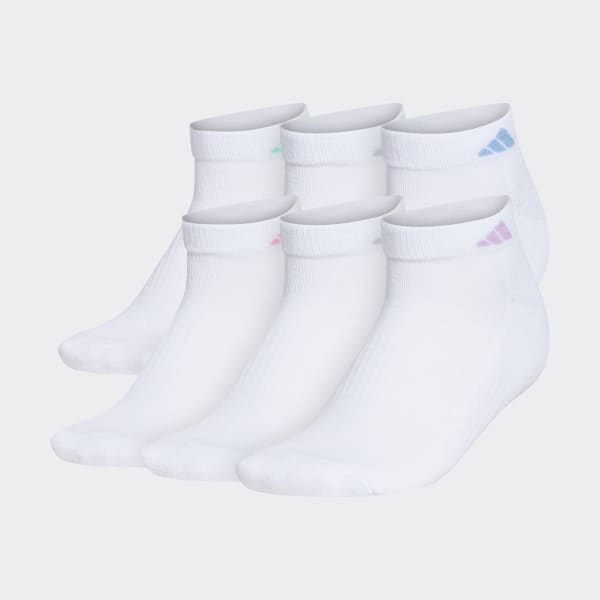 adidas Athletic Cushioned 6-Pack Low-Cut Socks - White | Women's ...