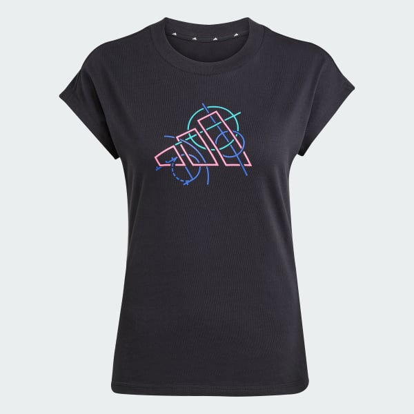 Negro Playera Outline Graphic