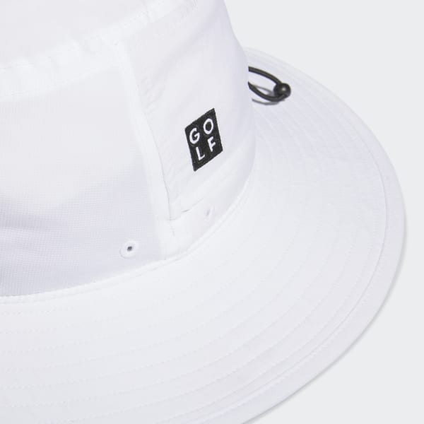 White Wide-Brim Golf Hat