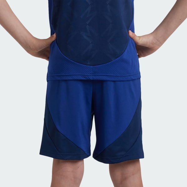 Blue Manchester United 24/25 Away Shorts Kids