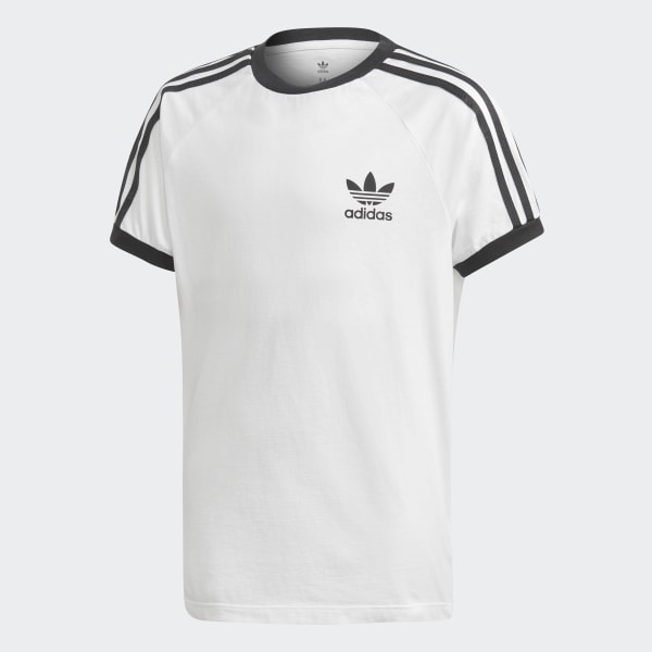 text rinse Normal adidas Camiseta 3 Rayas - Blanco | adidas Colombia
