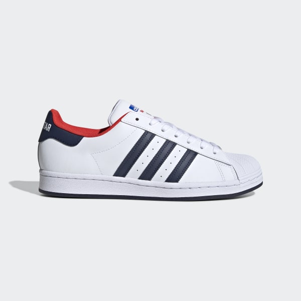 Superstar Cloud White, Navy \u0026 Red Starting Five Shoes | adidas US