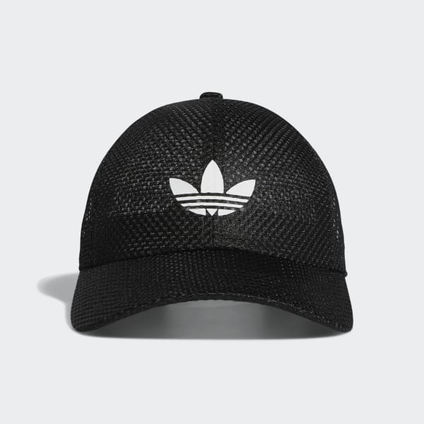 adidas Mesh Strap-Back Hat - Black 