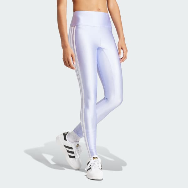 adidas 3 Stripes Leggings Purple adidas UK