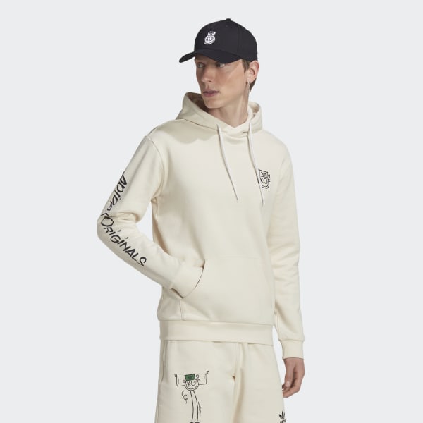 Blanc Sweat-shirt à capuche adidas Originals x André Saraiva F7016