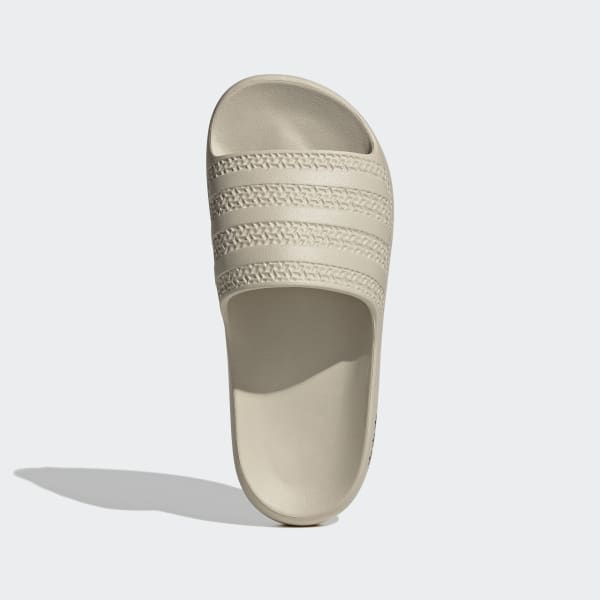 Beige adidas slides hotsell