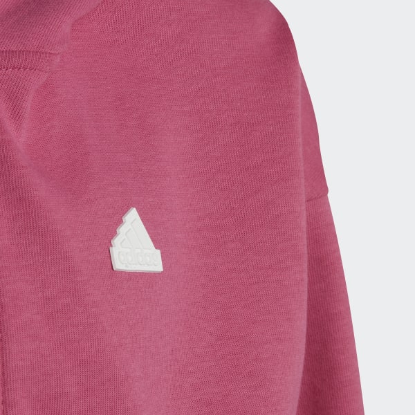Pink Future Icons 3-Stripes Full-Zip hættetrøje