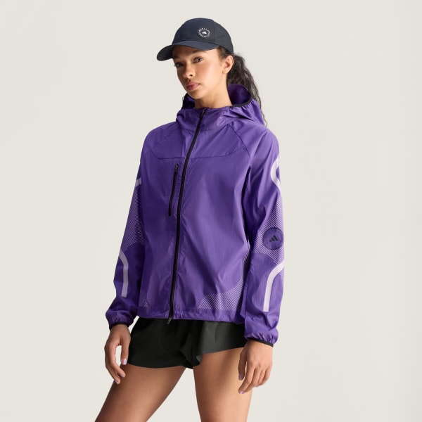 Roxo Casaco de Running adidas By Stella McCartney