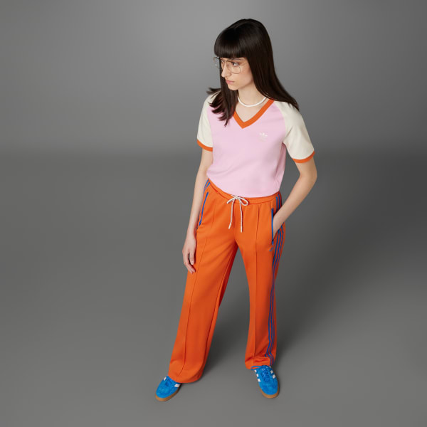 adidas Adicolor 70s V-Neck Cali Tee - Pink | Women's