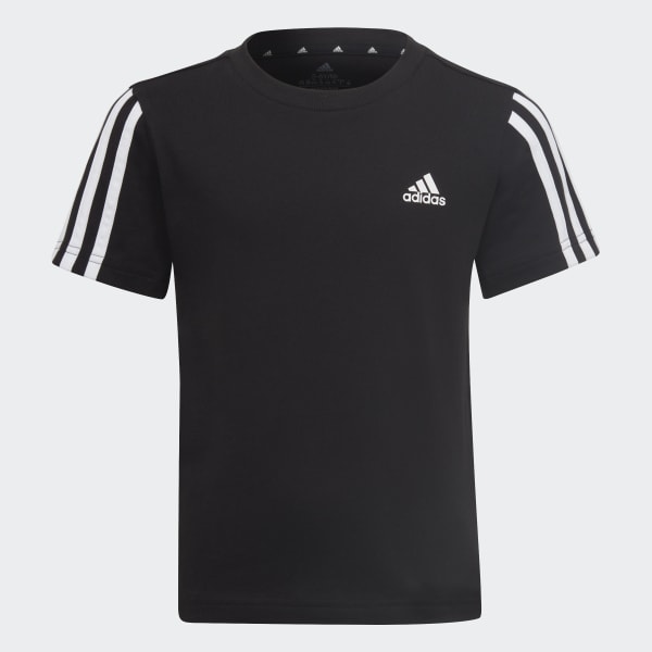 Black Essentials 3-Stripes T-Shirt DJ080