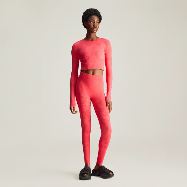 Pink adidas by Stella McCartney TrueStrength Seamless Long Sleeve Yoga Top