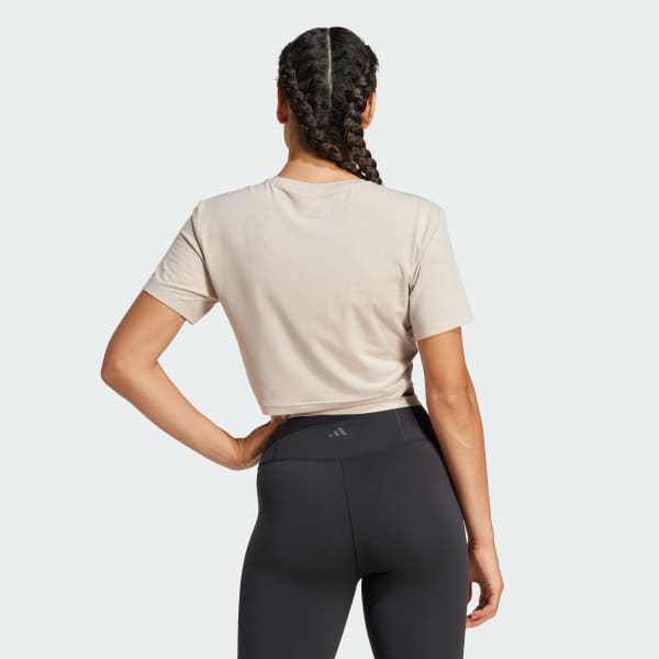 Beige T-shirt de yoga