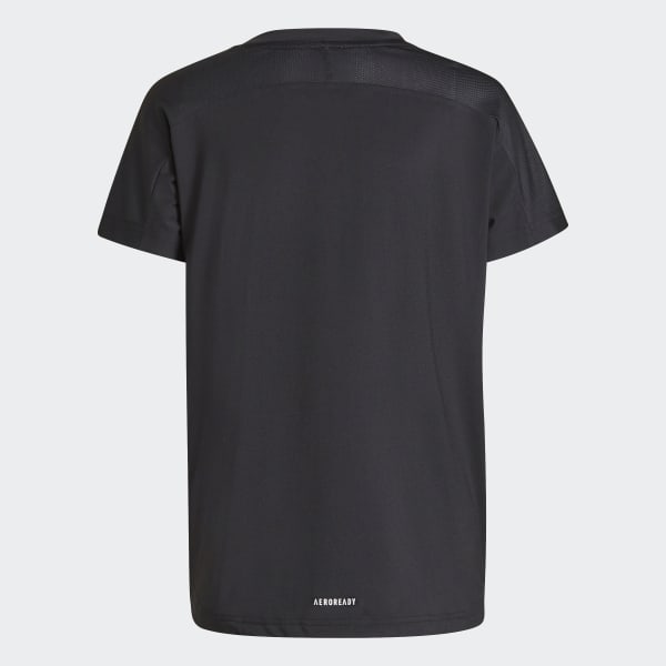 Negro Camiseta Holgada y Alargada Marimekko Primegreen AEROREADY Estampada JAS98