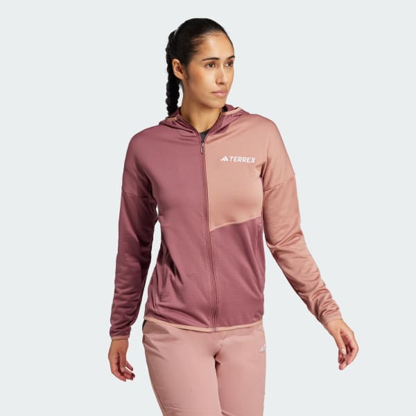 Bordeaux Terrex Xperior Climawarm Light Fleece Capuchonjack