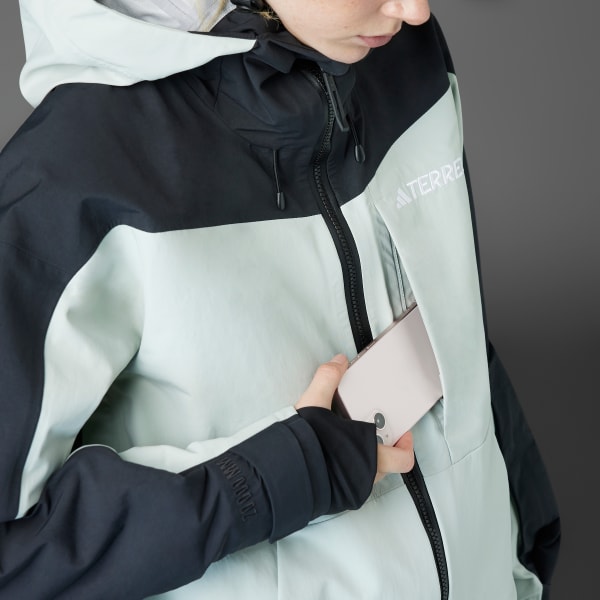 Techrock Grey adidas Terrex Nylon - Jacket adidas US RAIN.RDY | Women\'s | Post-Consumer 3L Skiing