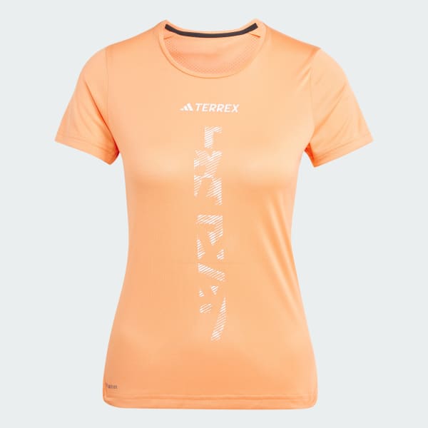 Orange Terrex Agravic Trail Running Tee
