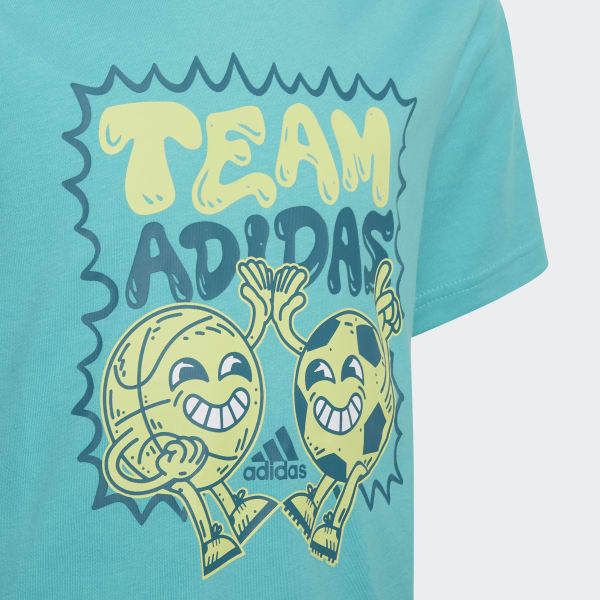Turquoise TEAM GRAPHIC TEE HL730