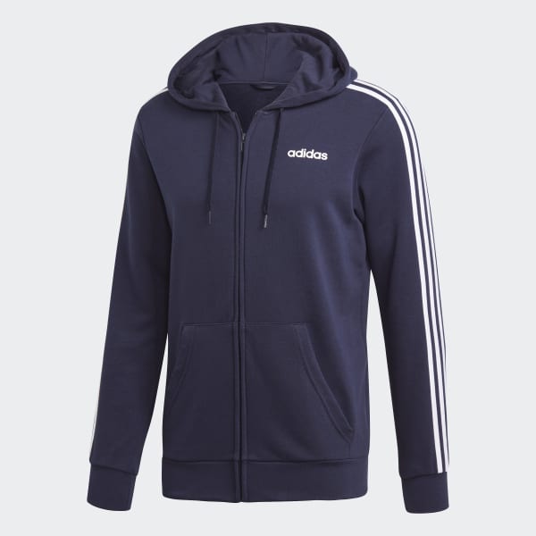 Azul Casaca Deportiva Essentials 3 Tiras