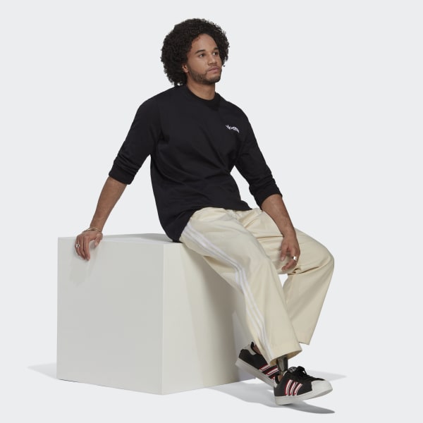 Negro Polo Estampado Manga Larga ETV97