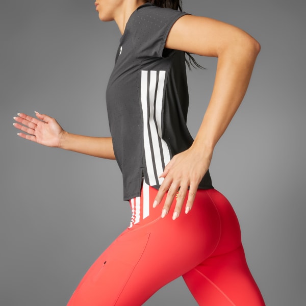 Zwart Adizero Hardloop-T-shirt