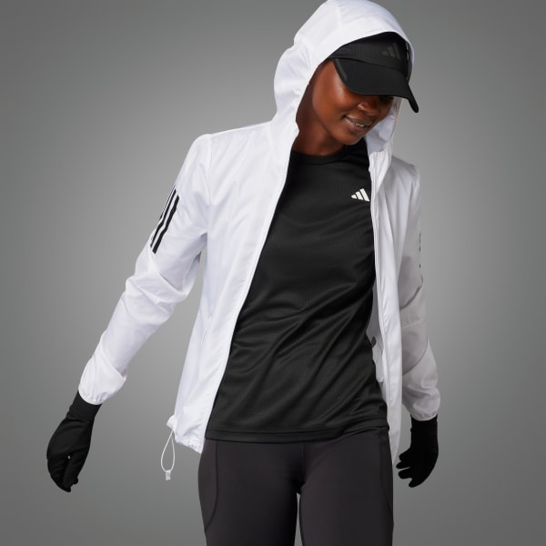 Own the Run Hooded Running Windbreaker - White | Women running | adidas US