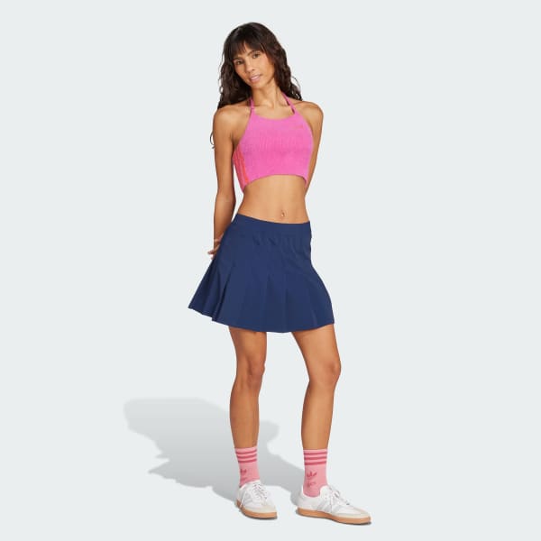 Pink Fluffy Knitted Halter Top