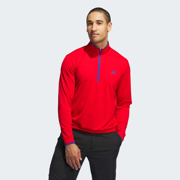 Red Lightweight Half-Zip Top