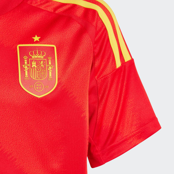 สีแดง เสื้อฟุตบอลชุดเหย้า Spain 24 สำหรับเด็ก