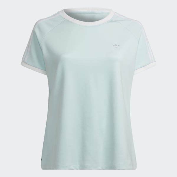Azul T-shirt Justa 3-Stripes Adicolor Classics (Plus Size) KA107