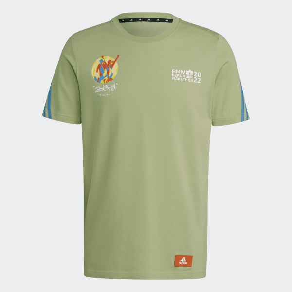 Green Berlin Marathon 2022 Sportswear Future Icons 3-Stripes T-Shirt EBT33