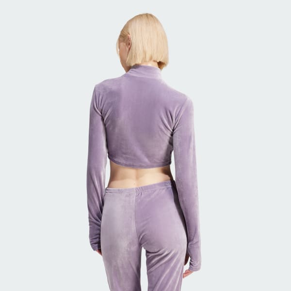 Women\'s US | - | Crop adidas Purple Velvet Top Lifestyle adidas