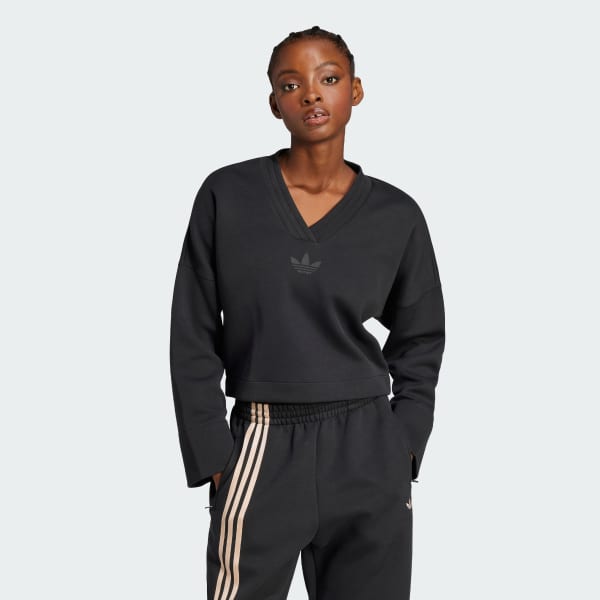 Deep V Neck Sweatshirt