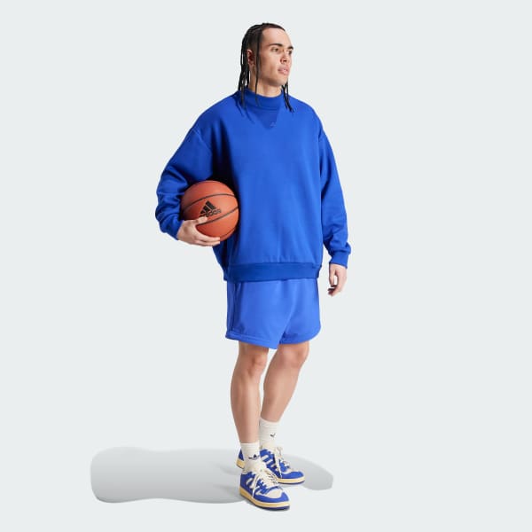 blauw adidas Basketball Woven Short