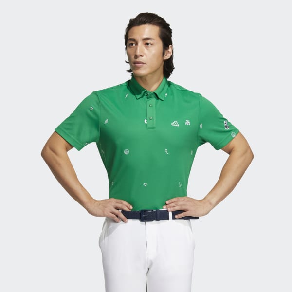 Green Play Green Monogram Golf Polo Shirt