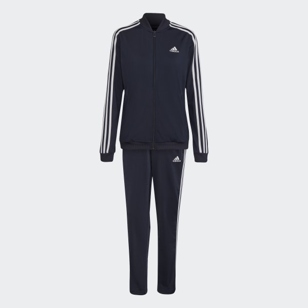 blauw Essentials 3-Stripes Trainingspak