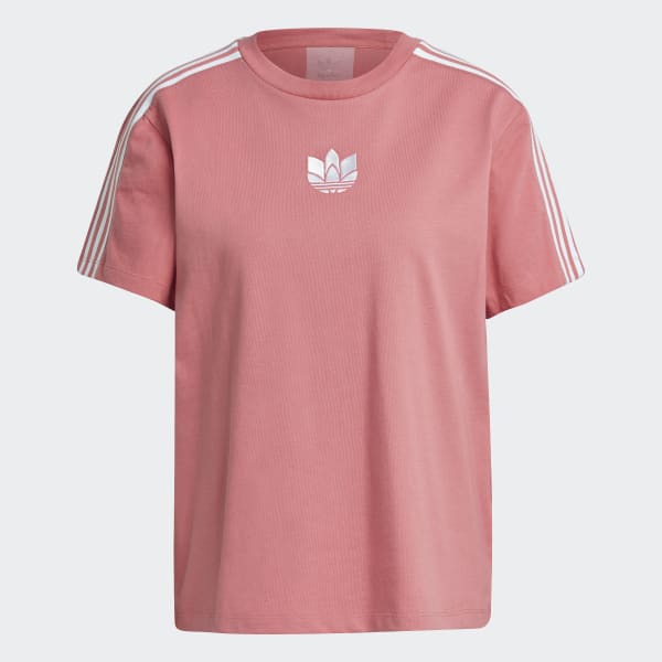 adidas Camiseta Adicolor Trifolio 3D Holgada - Rosa | adidas Colombia