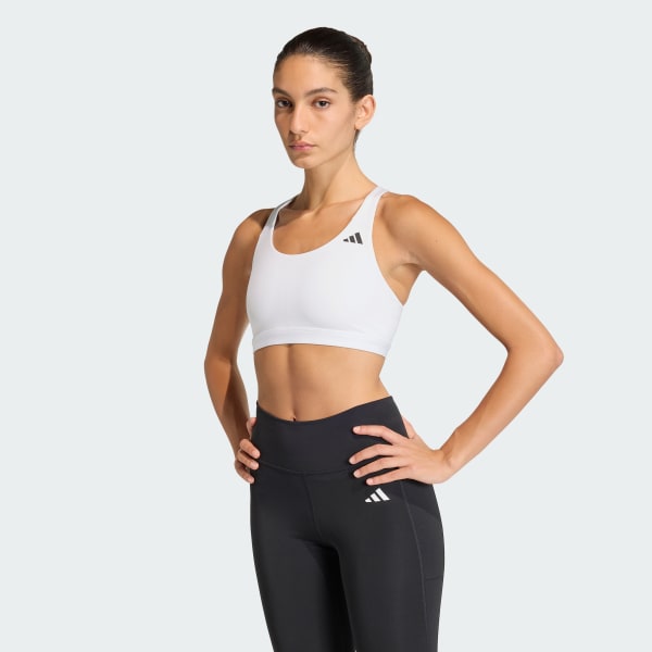 Blanco Top Deportivo Optime Essentials Workout de Sostén Medio
