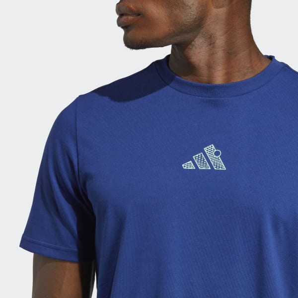 Blauw Tennis Graphic T-shirt
