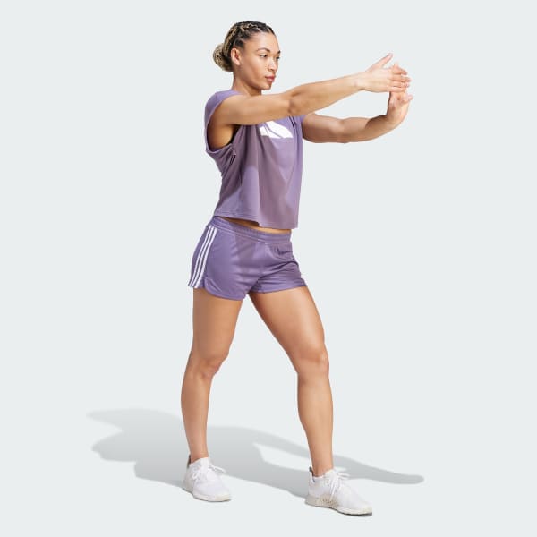 Purple Pacer 3-Stripes Knit Shorts