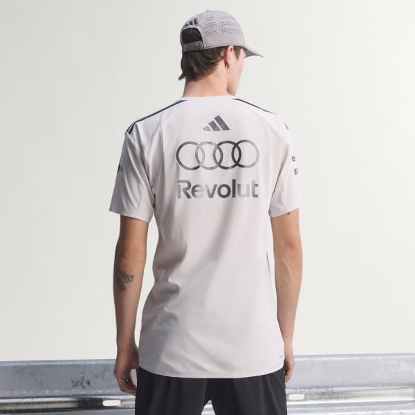 White AUDI REVOLUT F1 TEAM ENGINEERS & MARKETING SHORT SLEEVE POLO