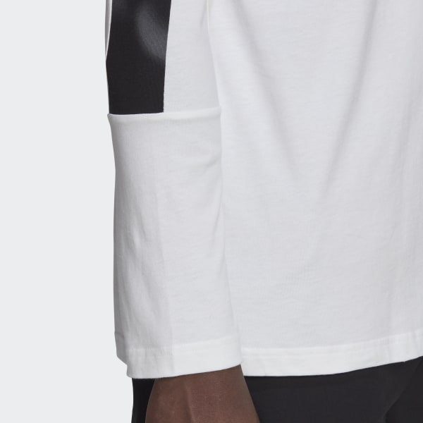Blanc T-shirt à manches longues imprimé camo Essentials DH297