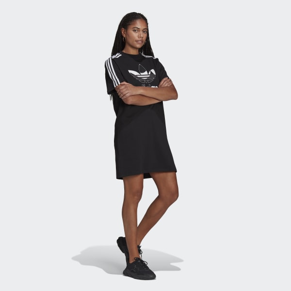 adidas Marimekko Trefoil Print Infill Tee Dress - Black | H20487 ...
