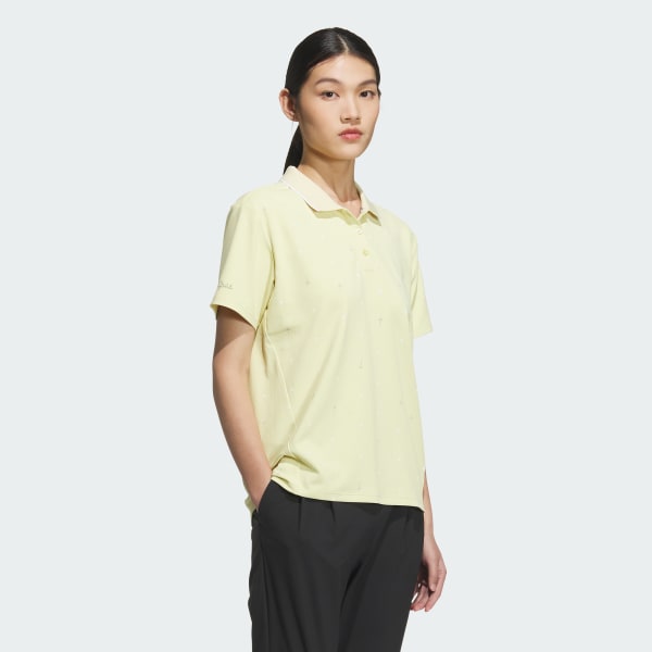 イエロー 【ゴルフ】モノグラム 半袖ポロシャツ