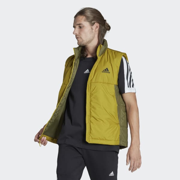 adidas 3-Stripes Insulated Vest - Green | Men's Hiking | adidas US