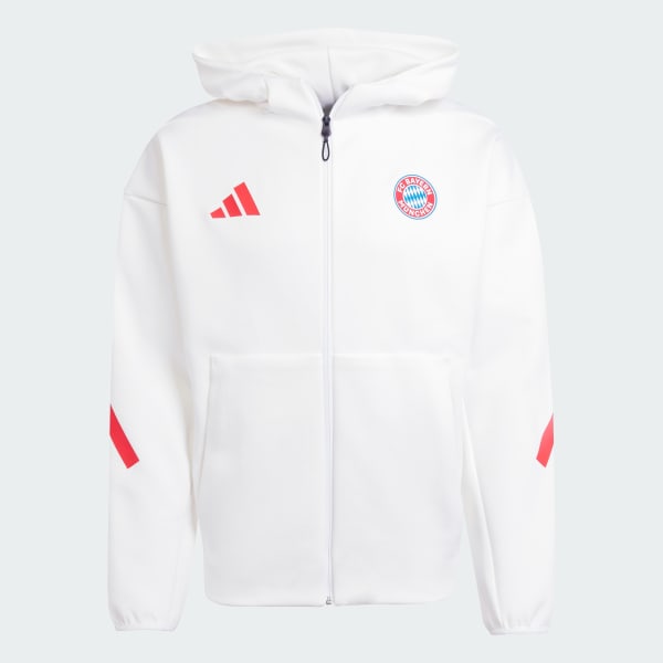 adidas　FC BAYERN MUNCHEN adidas FC Bayern ADIDAS Z.N.E. Anthem Jacket - White | Free