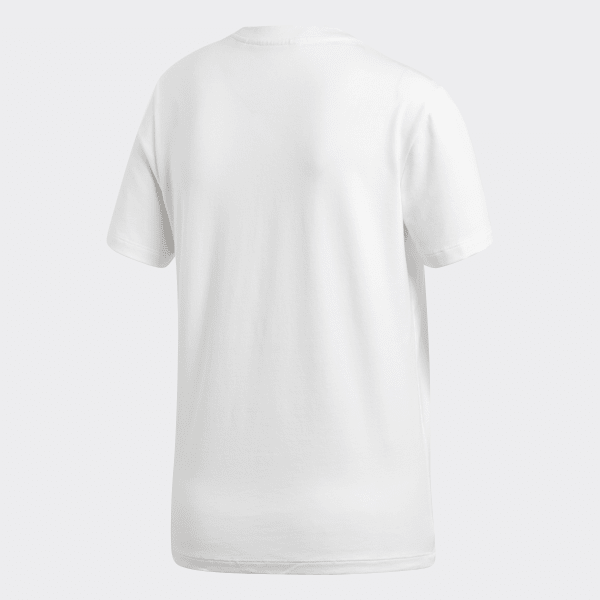 white adidas trefoil shirt
