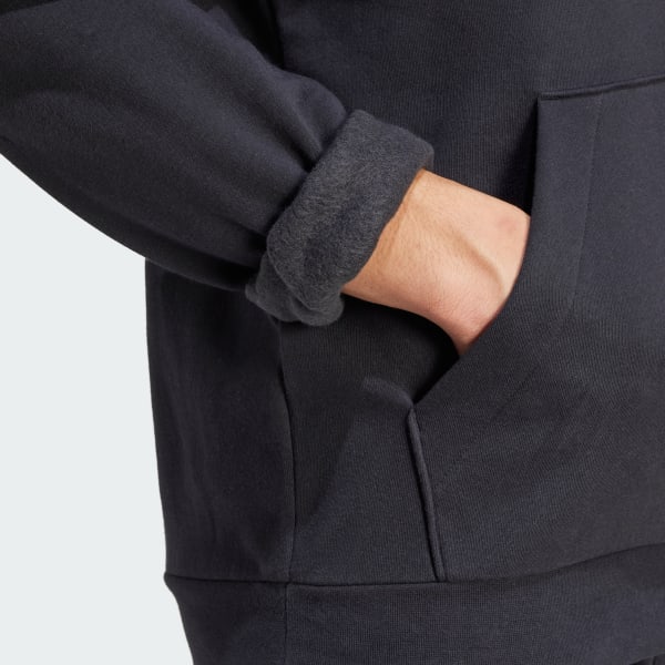 Czerń Essentials Fleece Hoodie IZA15