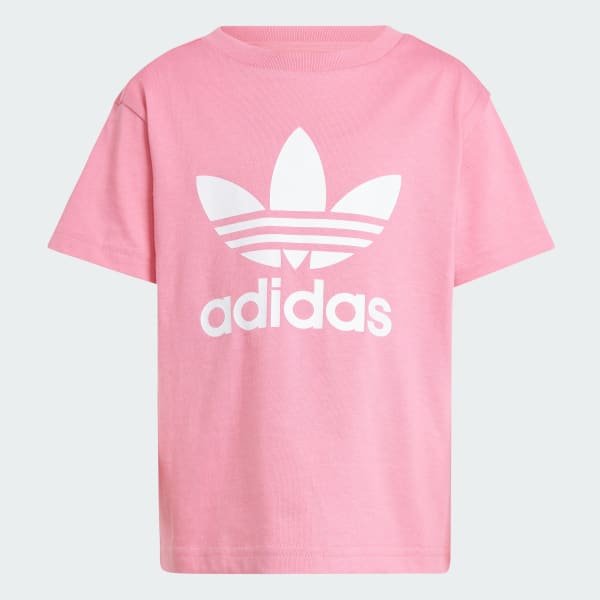 Pink Adicolor Trefoil Tee Kids