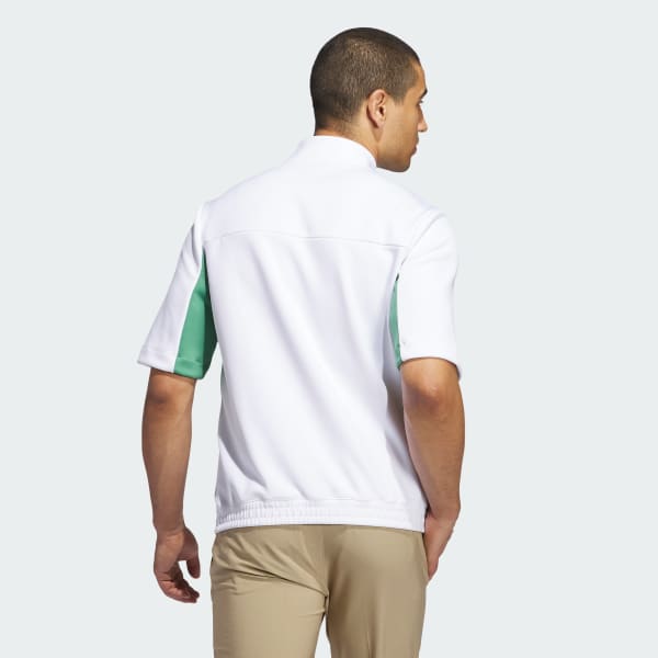bílá Ultimate365 Short Sleeve Half Zip Pullover